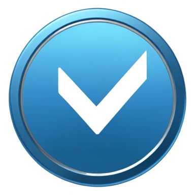 A blue tick ✅ verification badge with a rough outer body for my tiktok account sticker