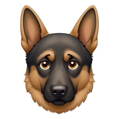 Cinematic Grumpy Tan/Black German Shepherd Portrait Emoji, Head tilted slightly with a deeply unimpressed expression, featuring a thick tan coat with a distinct black saddle and a furrowed brow, large, droopy brown eyes narrowed into an unamused glare, ears slightly drooping in exasperation, Simplified yet comically expressive features, highly detailed, glowing with a dry, sarcastic glow, high shine, effortlessly judgmental yet dignified, stylized with a touch of cynicism, bright but brooding, soft glowing outline, capturing the essence of an eternally unimpressed yet endearing guardian, so lifelike it feels like it could sigh heavily at you in disdain at any moment! sticker