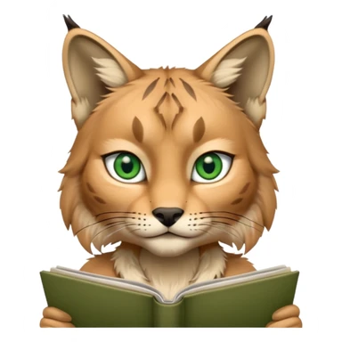 lynx looking at magazine sticker