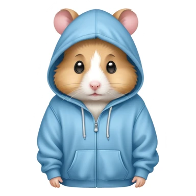 Hamster wearing hoodie  sticker