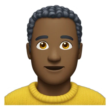 Man in blue and yellow sweater sticker