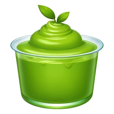 Green pudding emoji sticker