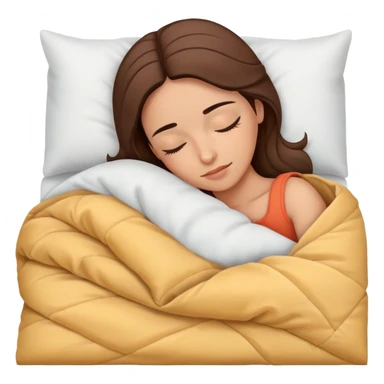 spanish female sleeping in a comforter sticker
