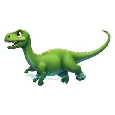 Dinosaur  swims sticker