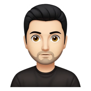 Chris Kirkpatrick with black hair sticker