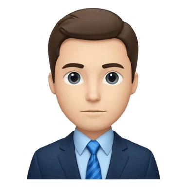 guy with suit and blue tie sticker