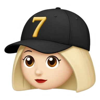 A black cap with 701 on the front  sticker