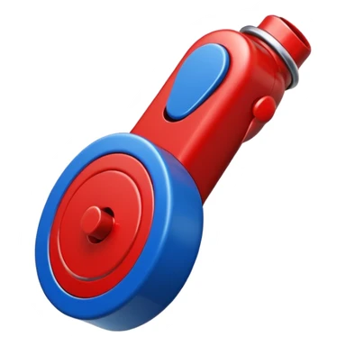 whistle blow blue (#00A3E0) and red (#F9423A) sticker