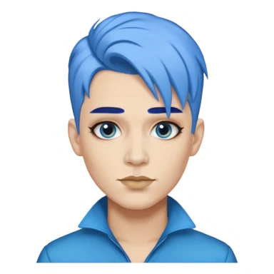 blue hair drag king fabulous makeup sticker