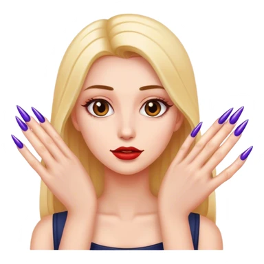 girl with long nails sticker