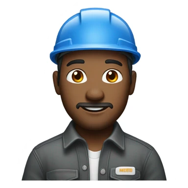 blue-collar worker man (memoji) sticker