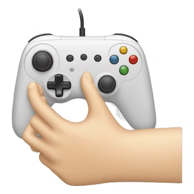 hands in the position of a joystick sticker