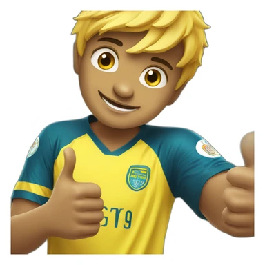 Hyderabad Fc Football Club Supporter thumbs up indian boy sticker