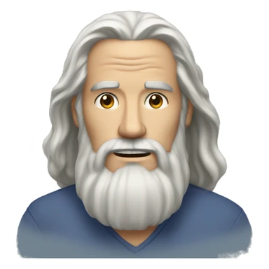 a boomer long hair and beard  sticker