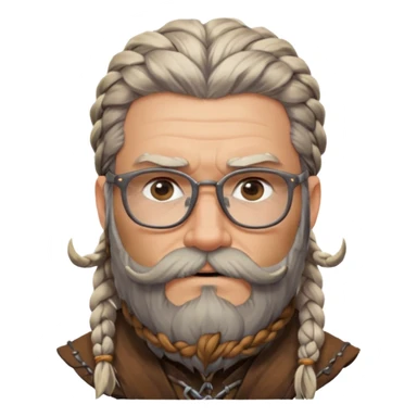 Glasses-Wearing wild viking büdt sticker