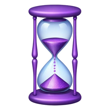 glitter purple hourglass sticker
