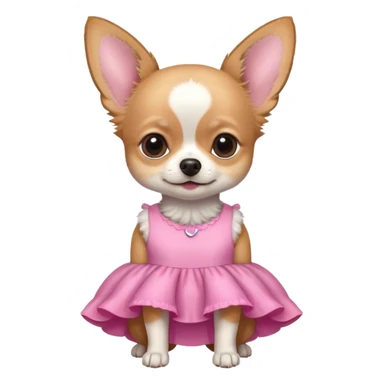 Chihuahua in a pink dress sticker