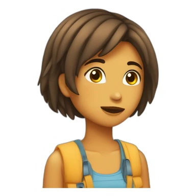 Chica adolescente mandando besos sticker