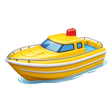 yellow plastic toy boat sticker