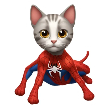 cat spider man sticker