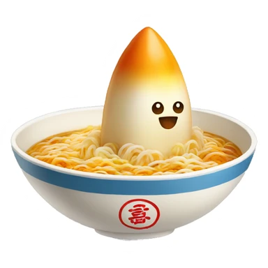 rocket in ramen bowl sticker