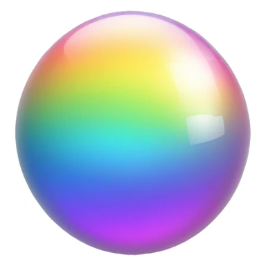 Sparkly iridescent rainbow-gradient glass orb sphere sticker