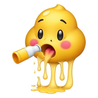 emoji vomiting yellow  sticker