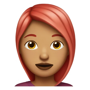 Mexican Red hair Lipstick Face covered in milk liquid sticker