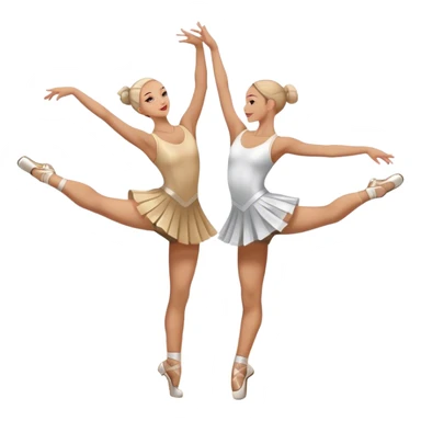 Icon for Sports Dance: a couple in competitive dance attire performing a synchronized dance, with dance shoes, a rhythmic floor, and a competition backdrop. The icon should capture athleticism, technique, and precision in sports dance. Transparent background. sticker