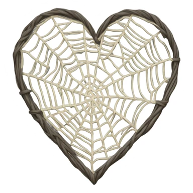 spiderweb heart sticker