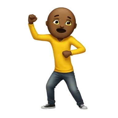 emoji hitting the dab sticker
