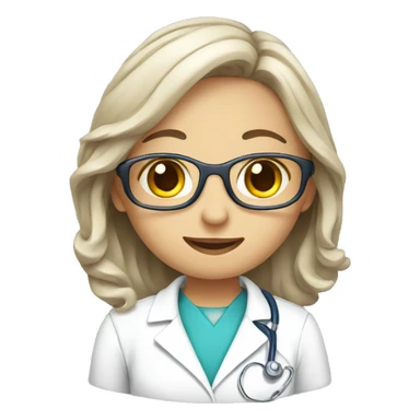 Cute medical assistant emoji sticker