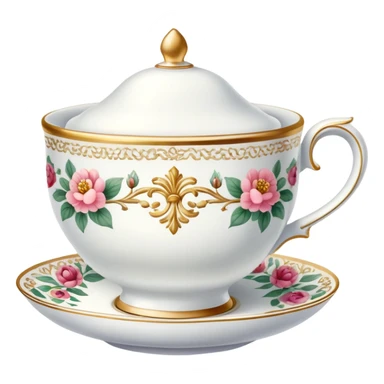 Fancy teacup sticker