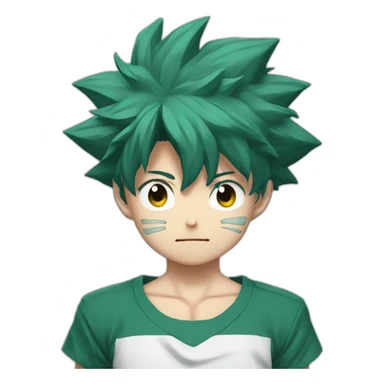 izuku midoriya with broken bones sticker
