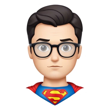Superman with glasses  sticker