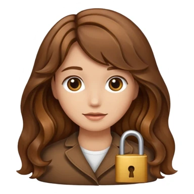 A lock of brown hair. sticker