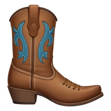 Western boots for left foot sticker