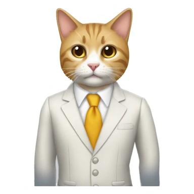 Gato con traje de ladron sticker