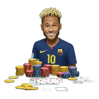 Neymar jr qui joue au casino sticker