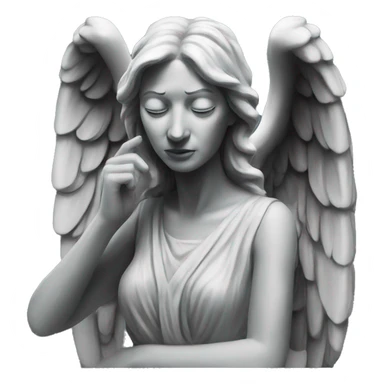weeping angel statue  sticker