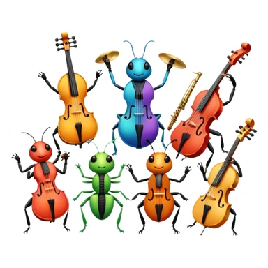 Musician Insects sticker