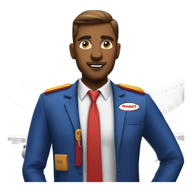 Dumb male flight attendant on Southwest Airlines  sticker