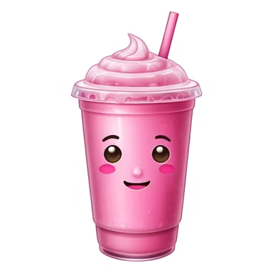 Pink iced coffee sticker