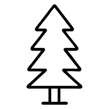 pine tree with extra branches sticker