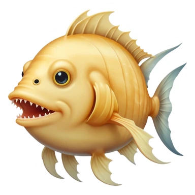 Anglerfish with blonde long wig sticker