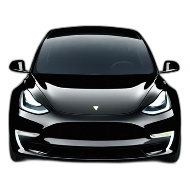 small photo-realistic Elon Musk, at the wheel inside an all black Tesla Model 3, side view of complete car sticker