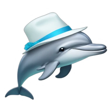 dolphin-in-a-hat sticker