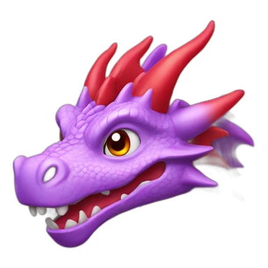 light purple dragon with red ey sticker