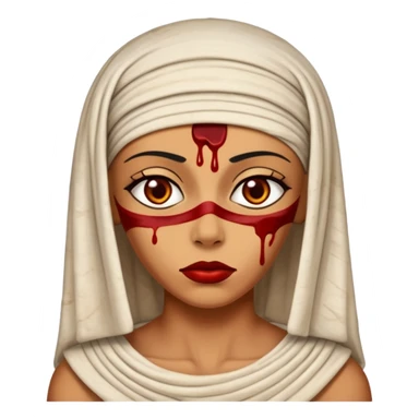 halloween mummy egyptian blood stains funny  sticker