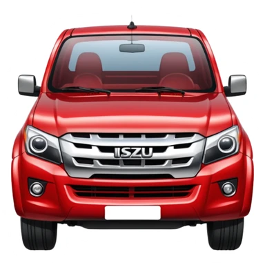 red isuzu d-max pickup truck driving  sticker